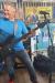 High energy performances are the trademark of bassist Mike w/ Cecilia's Fall. photo by Jenny R